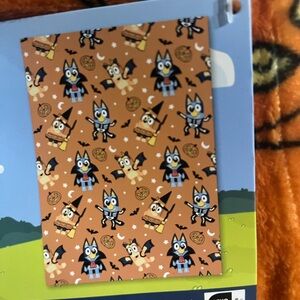Halloween Themed Bluey and Bingo Throw Blanket